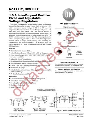 NCP1117DTAG datasheet  